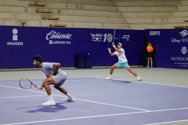 LOS CABOS TENNIS OPEN 2026 LOS CABOS TENNIS OPEN 2026 GONZALO ESCOBAR NIKI KALIYANDA VS FINN REYNOLDS JAMES WATT 31072026 LOS CABOS, MEXICO. Action photo of Gonzalo Escobar and Niki Kaliyanda, during semi final match at the Los Cabos Tennis Open 2026 at the Cabo Sports Complex in Baja California, Mexico. Foto de accion de Gonzalo Escobar y Niki Kaliyanda, durante juego semi final del Los Cabos Tennis Open 2026 celebrado en el Cabo Sports Complex en Baja California, Mexico. PHOTO BY IMAGENSHOP AGENCIA FOTOGRAFICA LOS CABOS BAJA CALIFORNIA MEXICO *** LOS CABOS TENNIS OPEN 2026 LOS CABOS TENNIS OPEN 2026 GONZALO ESCOBAR NIKI KALIYANDA VS. FINN REYNOLDS JAMES WATT 07 31 2026 LOS CABOS, MEXICO Action photo of Gonzalo Escobar and Niki Kaliyanda during the semifinal match at the 2026 Los Cabos Tennis Open at the Cabo Sports Complex in Baja California, Mexico Action photo of Gonzalo Escobar and Niki Kaliyanda, during a semifinal match at the 2026 Los Cabos Tennis Open held at the Cabo Sports Complex in Baja California, Mexico PHOTO BY IMAGENSHOP PHOTO AGENCY LOS CABOS BAJA CALIFORNIA MEXICO Copyright: xIMAGENSHOPxAGENCIAxFOTOGRAFICAx