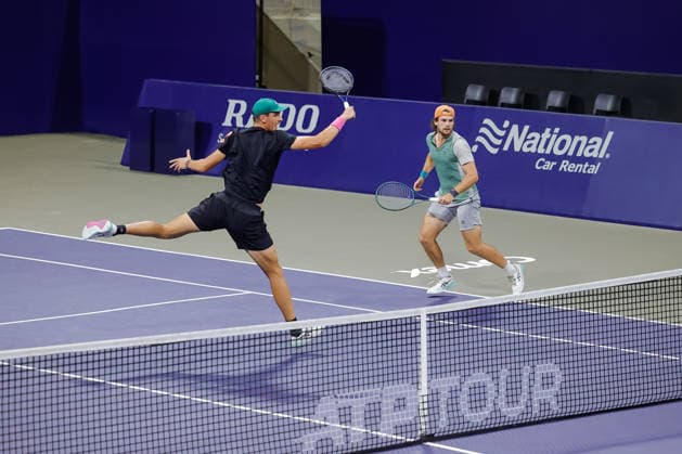 LOS CABOS TENNIS OPEN 2026 LOS CABOS TENNIS OPEN 2026 GONZALO ESCOBAR NIKI KALIYANDA VS FINN REYNOLDS JAMES WATT 31072026 LOS CABOS, MEXICO. Action photo of Finn Reynolds and James Watt, during semi final match at the Los Cabos Tennis Open 2026 at the Cabo Sports Complex in Baja California, Mexico. Foto de accion de Finn Reynolds y James Watt, durante juego semi final del Los Cabos Tennis Open 2026 celebrado en el Cabo Sports Complex en Baja California, Mexico. PHOTO BY IMAGENSHOP AGENCIA FOTOGRAFICA LOS CABOS BAJA CALIFORNIA MEXICO *** LOS CABOS TENNIS OPEN 2026 LOS CABOS TENNIS OPEN 2026 GONZALO ESCOBAR NIKI KALIYANDA VS. FINN REYNOLDS JAMES WATT 07 31 2026 LOS CABOS, MEXICO Action photo of Finn Reynolds and James Watt during the semifinal match at the 2026 Los Cabos Tennis Open at the Cabo Sports Complex in Baja California, Mexico Action photo of Finn Reynolds and James Watt, during the semifinal match of the 2026 Los Cabos Tennis Open held at the Cabo Sports Complex in Baja California, Mexico PHOTO BY IMAGENSHOP PHOTO AGENCY LOS CABOS BAJA CALIFORNIA MEXICO Copyright: xIMAGENSHOPxAGENCIAxFOTOGRAFICAx