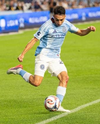 July 31, 2026, Bronx, New York, USA: Agustin Ojeda (26) of NYCFC controls the ball during Regular Season game between NYCFC and Toronto FC at Yankee stadium in New York, NY on July 31, 2026. Game ended in draw 1 - 1. Bronx USA - ZUMAr339 20260731_znp_r339_044 Copyright: xLevxRadinx