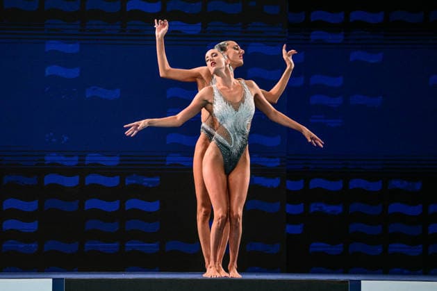 European Swimming Championships 2026 - synchronized swimming, Synchronschwimmen Duet - Saint Denis Anna Maria Alexandri and Erin Marina Alexandri from Greece during the European Swimming Championships synchronized swimming duet at the Aquatic Olympic Center in Saint Denis, near Paris, Frannce on July 31, 2026. Photo by Tomas Stevens ABACAPRESS.COM Saint-Denis France  Copyright: xStevensxTomas ABACAx