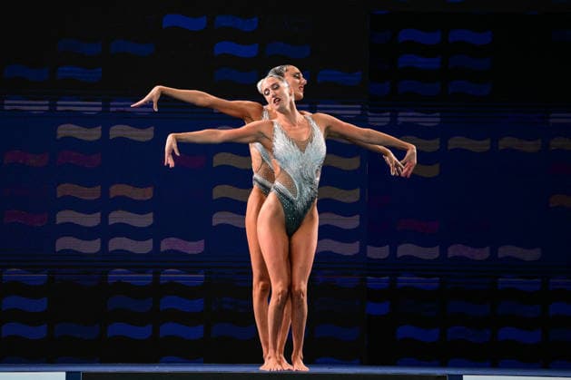 European Swimming Championships 2026 - synchronized swimming, Synchronschwimmen Duet - Saint Denis Anna Maria Alexandri and Erin Marina Alexandri from Greece during the European Swimming Championships synchronized swimming duet at the Aquatic Olympic Center in Saint Denis, near Paris, Frannce on July 31, 2026. Photo by Tomas Stevens ABACAPRESS.COM Saint-Denis France  Copyright: xStevensxTomas ABACAx