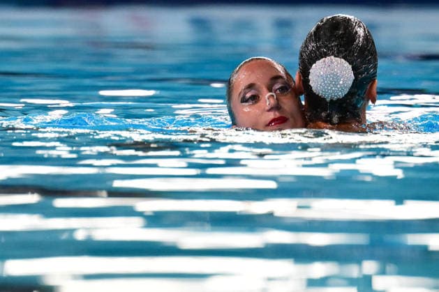 European Swimming Championships 2026 - synchronized swimming, Synchronschwimmen Duet - Saint Denis Anna Maria Alexandri and Erin Marina Alexandri from Greece during the European Swimming Championships synchronized swimming duet at the Aquatic Olympic Center in Saint Denis, near Paris, Frannce on July 31, 2026. Photo by Tomas Stevens ABACAPRESS.COM Saint-Denis France  Copyright: xStevensxTomas ABACAx