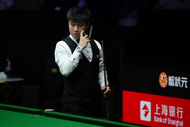 SHANGHAI, CHINA - AUGUST 01: Zhao Xintong of China reacts in the Semifinal match against Kyren Wilson of England on Day 6 of the 2026 Snooker Shanghai Masters at Luwan Gymnasium on August 1, 2026 in Shanghai, China.  Copyright: xTaixChengzhex 111657560837