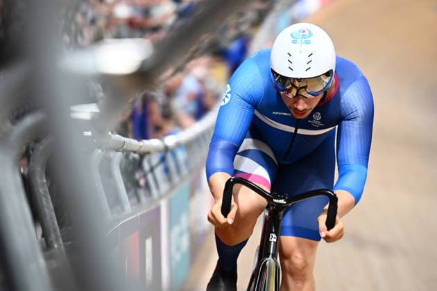 Glasgow 2026 Commonwealth Games Picture by Olly Hassell SWpix.com - 01 08 2026 - Glasgow 2026 Commonwealth Games - Track cycling, Rad, Radsport, Bahnrad, Bahn and Para Track Cycling - Sir Chris Hoy Velodrome, Glasgow, Scotland - Men s Sprint Qualifying - Niall Monks of Scotland Glasgow Sir Chris Hoy Velodrome Scotland Copyright: x xSWpix.comx(t axPhotographyxHubxLtd)xOllyxHassell SWpix.comx SWP-3030-16923