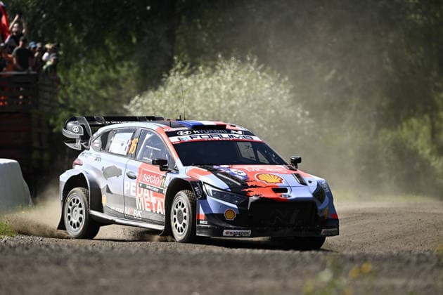 LKS 20260801 Adrien Fourmaux of France during the special stage Leustu 1 at the WRC, Motorsport Rallye, WM Rally Finland in Jyväskylä, Finland on August 1, 2026. - RONI REKOMAA Jyväskylä Finland YvIgVJ6IKbs  Copyright: xRonixRekomaax YvIgVJ6IKbs