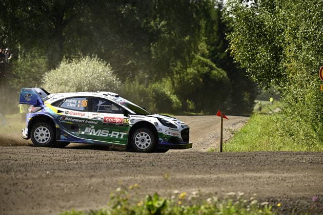Jon Armstrong of Ireland during the special stage Leustu 1 at the WRC, Motorsport Rallye, WM Rally Finland in Jyväskylä, Finland on August 1, 2026. - RONI REKOMAA Jyväskylä Finland DAw8ogowFw8  Copyright: xRonixRekomaax DAw8ogowFw8