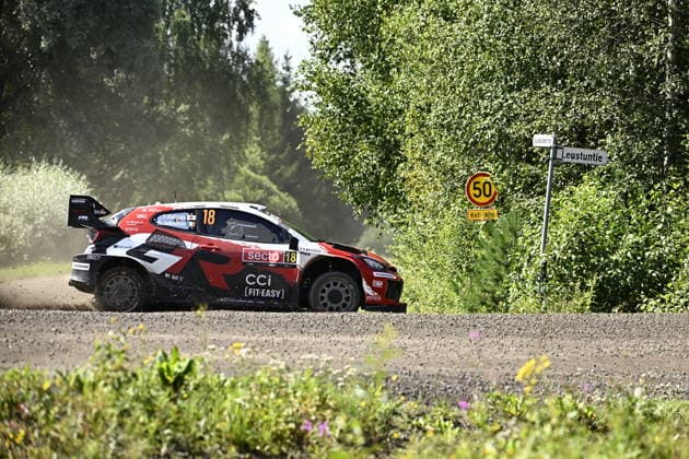 Takamot Katsuta of Japan during the special stage Leustu 1 at the WRC, Motorsport Rallye, WM Rally Finland in Jyväskylä, Finland on August 1, 2026. - RONI REKOMAA Jyväskylä Finland jDU4Gwv7IaA  Copyright: xRonixRekomaax jDU4Gwv7IaA