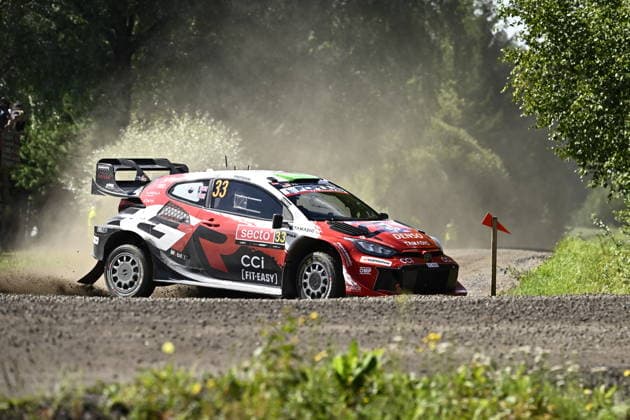 Elfyn Evand of GBR during the special stage Leustu 1 at the WRC, Motorsport Rallye, WM Rally Finland in Jyväskylä, Finland on August 1, 2026. - RONI REKOMAA Jyväskylä Finland UqIcBShiwaQ  Copyright: xRonixRekomaax UqIcBShiwaQ