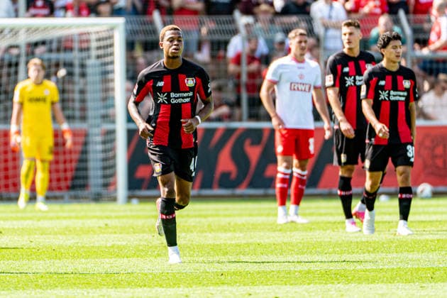 Testspiel Bayer 04 Leverkusen - Rot-Weiss Essen, am 01.08.2026, Ulrich-Haberland-Stadion, Leverkusen. Jeanuel Belocian (Bayer 04 Leverkusen 44), ; Testspiel Bayer 04 Leverkusen - Rot-Weiss Essen, am 01.08.2026, Ulrich-Haberland-Stadion, Leverkusen. *** Friendly Match: Bayer 04 Leverkusen vs. Rot Weiss Essen, on August 1, 2026, Ulrich Haberland Stadium, Leverkusen Jeanuel Belocian Bayer 04 Leverkusen 44, Friendly Match: Bayer 04 Leverkusen vs. Rot Weiss Essen, August 1, 2026, Ulrich Haberland Stadium, Leverkusen Copyright: xBEAUTIFULxSPORTS Erlhofx