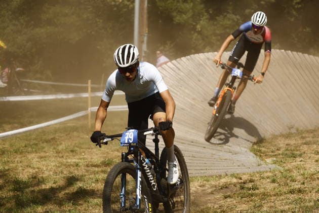 01.08.2026, Monteceneri, Monte Ceneri, 2026 UEC MTB European Championship, EM, Europameisterschaft XCO Men Junior s Final (cross country olympic) Ilya Logachev 79 (AIN) Monteceneri Monte Ceneri Ticino Switzerland *** August 1, 2026, Monteceneri, Monte Ceneri, 2026 UEC MTB European Championship XCO Men s Junior Final, Cross Country Olympic, Ilya Logachev 79, AIN, Monteceneri, Monte Ceneri, Ticino, Switzerland Copyright: xJustPictures.ch FrancescoxMinghettix jp-en-FrMi-_NG_0189
