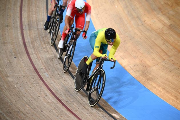 Glasgow 2026 Commonwealth Games Picture by Olly Hassell SWpix.com - 01 08 2026 - Glasgow 2026 Commonwealth Games - Track cycling, Rad, Radsport, Bahnrad, Bahn and Para Track Cycling - Sir Chris Hoy Velodrome, Glasgow, Scotland - Men s 10km Scratch Race - Qualifying Round - Blake Agnoletto of Australia Glasgow Sir Chris Hoy Velodrome Scotland Copyright: x xSWpix.comx(t axPhotographyxHubxLtd)xOllyxHassell SWpix.comx SWP-3030-17008