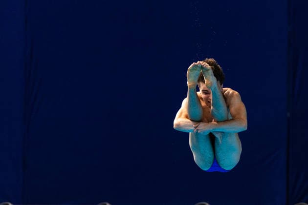 SWIMMING - EAC 2026 PARIS,FRANCE,01.AUG.26 - SWIMMING - European Aquatics Championships Paris 2026, diving, 1m springboard, men. Image shows Erik Passerone (SUI).  GEPAxpictures xPhilippxBrem