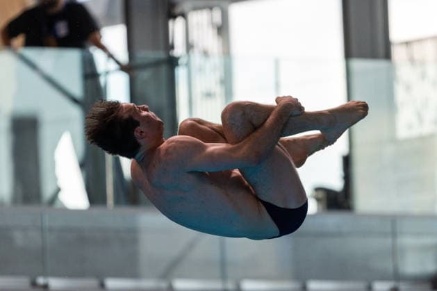SWIMMING - EAC 2026 PARIS,FRANCE,01.AUG.26 - SWIMMING - European Aquatics Championships Paris 2026, diving, 1m springboard, men. Image shows Nico Schaller (AUT).  GEPAxpictures xPhilippxBrem