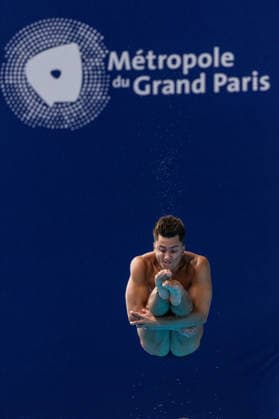 SWIMMING - EAC 2026 PARIS,FRANCE,01.AUG.26 - SWIMMING - European Aquatics Championships Paris 2026, diving, 1m springboard, men. Image shows Luka Martinovic (CRO).  GEPAxpictures xPhilippxBrem