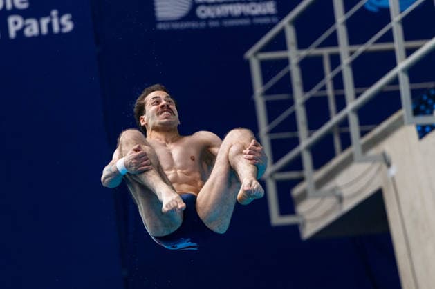 SWIMMING - EAC 2026 PARIS,FRANCE,01.AUG.26 - SWIMMING - European Aquatics Championships Paris 2026, diving, 1m springboard, men. Image shows Tornike Onikashvili (GEO).  GEPAxpictures xPhilippxBrem