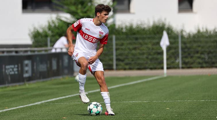 2026.08.01, Deutschland, Stuttgart, Fußball VfB Stuttgart II vs. FC Astoria Walldorf, Lauri Lukas Penna (VfB) *** August 1, 2026, Germany, Stuttgart, Soccer: VfB Stuttgart II vs. FC Astoria Walldorf, Lauri Lukas Penna (VfB)