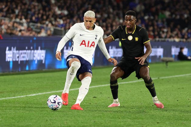 Richarlison of Tottenham controls the ball during the Sydney Super Cup Finals match between Chelsea and Tottenham Hotspur at the Accor Stadium, Sydney, Australia on 1 August 2026. Copyright: xPeterxDovganx 45310026