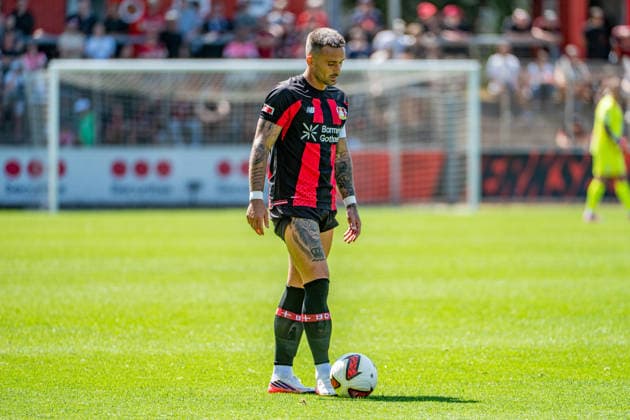 Testspiel Bayer 04 Leverkusen - Rot-Weiss Essen, am 01.08.2026, Ulrich-Haberland-Stadion, Leverkusen. Aleix Garcia (Bayer 04 Leverkusen 24), ; Testspiel Bayer 04 Leverkusen - Rot-Weiss Essen, am 01.08.2026, Ulrich-Haberland-Stadion, Leverkusen. *** Friendly Match: Bayer 04 Leverkusen vs. Rot-Weiss Essen, August 1, 2026, Ulrich Haberland Stadium, Leverkusen; Aleix Garcia, Bayer 04 Leverkusen, 24; Friendly Match: Bayer 04 Leverkusen vs. Rot-Weiss Essen, August 1, 2026, Ulrich Haberland Stadium, Leverkusen Copyright: xBEAUTIFULxSPORTS Erlhofx