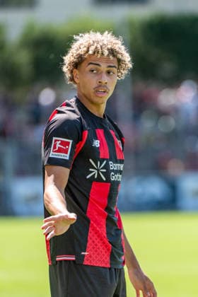 Testspiel Bayer 04 Leverkusen - Rot-Weiss Essen, am 01.08.2026, Ulrich-Haberland-Stadion, Leverkusen. Montrell Culbreath (Bayer 04 Leverkusen 42), ; Testspiel Bayer 04 Leverkusen - Rot-Weiss Essen, am 01.08.2026, Ulrich-Haberland-Stadion, Leverkusen. *** Friendly Match: Bayer 04 Leverkusen vs. Rot Weiss Essen, on August 1, 2026, Ulrich Haberland Stadium, Leverkusen Montrell Culbreath Bayer 04 Leverkusen 42, Friendly Match: Bayer 04 Leverkusen vs. Rot Weiss Essen, August 1, 2026, Ulrich Haberland Stadium, Leverkusen Copyright: xBEAUTIFULxSPORTS Erlhofx