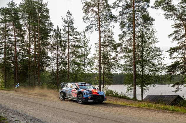 IPA87154462 - Adrien Fourmaux (FRA) and Alexandre Coria (FRA) in a Hyundai i20 N Rally1 from the Hyundai Shell Mobis World Rally Team in action during the FIA WRC, Motorsport Rallye, WM SECTO RALLY FINLAND in Jyväskylä, Finland, July 30–August 2, 2026.  Copyright: xFedericoxManoni IPAxSportx xx 87154462