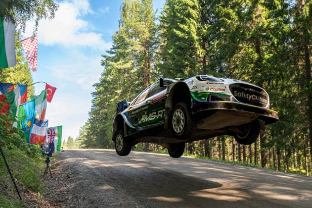 IPA87154681 - Joshua McErlean (IRL) and Eoin Treacy (IRL) in an M Ford World Rally Team Ford Puma Rally1 in action during the FIA WRC, Motorsport Rallye, WM SECTO RALLY FINLAND in Jyväskylä, Finland, July 30–August 2, 2026.  Copyright: xFedericoxManoni IPAxSportx xx 87154681