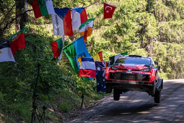 IPA87154674 - Takamoto Katsuta (JPN) and Aaron Johnston (IRL) in a Toyota GR Yaris Rally1 from Toyota Gazoo Racing WRT in action during the FIA WRC, Motorsport Rallye, WM SECTO RALLY FINLAND in Jyväskylä, Finland, July 30–August 2, 2026.  Copyright: xFedericoxManoni IPAxSportx xx 87154674