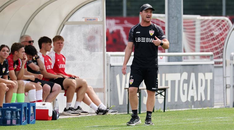 2026.08.01, Deutschland, Stuttgart, Fußball VfB Stuttgart II vs. FC Astoria Walldorf, Trainer Nico Willig (VfBII) *** August 1, 2026, Germany, Stuttgart, Soccer: VfB Stuttgart II vs. FC Astoria Walldorf, Coach Nico Willig (VfB II)