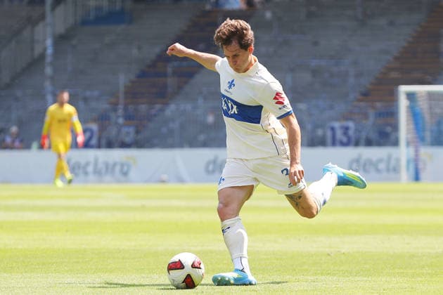 01.08.2026, xtvx, Fussball Testspiel, SV Darmstadt 98 - FC Portsmouth v.l. Florian Kleinhansl (SV Darmstadt 98) Torschuss, has a shot on goal (DFL DFB REGULATIONS PROHIBIT ANY USE OF PHOTOGRAPHS as IMAGE SEQUENCES and or QUASI-VIDEO) Darmstadt *** August 1, 2026, xtvx, Soccer Friendly Match, SV Darmstadt 98 vs. FC Portsmouth, Florian Kleinhansl, SV Darmstadt 98, shot on goal, DFL and DFB regulations prohibit any use of photographs as image sequences and or quasi-video, Darmstadt