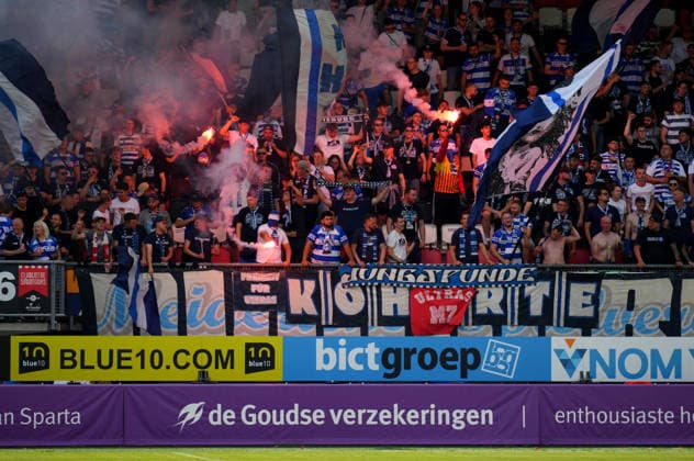 Friendly: Sparta Rotterdam v MSV Duisburg Rotterdam - MSV Duisburg supporters during a friendly in preparation of the 2026 2027 season. The match is set between Sparta Rotterdam and MSV Duisburg at Het Kasteel on 1 August 2026 in Rotterdam, The Netherlands. ( Danny de Groot) Copyright: xDannyxdexGrootx