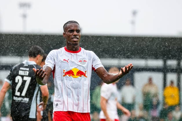 Ezechiel Banzuzi (RB Leipzig, 06) Jubel, Torjubel, jubelt ueber Tor zum 3:0, RB Leipzig vs SC Verl, Fussball, Testspiel, Saison 2026 27, 01.08..2026,¨ RB Leipzig vs SC Verl, Fussball, Testspiel, Saison 2026 27, 01.08.2026 Leipzig *** Ezechiel Banzuzi, RB Leipzig, 06 Celebration, Goal Celebration, celebrating the 3-0 goal, RB Leipzig vs. SC Verl, Soccer, Friendly Match, 2026-27 Season, August 1, 2026, RB Leipzig vs. SC Verl, soccer, friendly match, 2026–27 season, August 1, 2026, Leipzig Copyright: xEibner-Pressefoto LauraxRoemerx EP_LRR