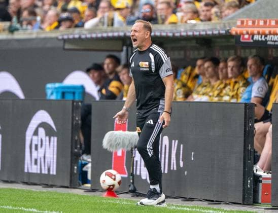 Fußball, Herren, Saison 2026 2027, Testspiel, Dynamo Dresden - 1. FC Union Berlin, Trainer Mauro Lustrinelli (1. FC Union Berlin), 01.08. 2026, *** Soccer, Men s, 2026–2027 Season, Friendly Match, Dynamo Dresden vs. 1. FC Union Berlin, Coach Mauro Lustrinelli, 1. FC Union Berlin, August 1, 2026, Copyright: xMatthiasxKochx