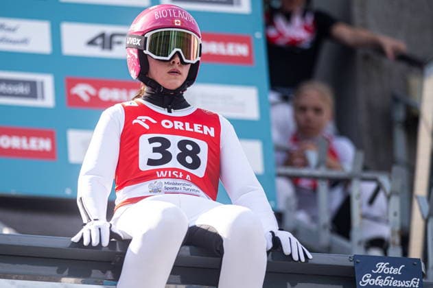 Wisla 01.08.2026 Ski jumping, Skispringen, Ski, nordisch FIS Summer Grand Prix 2026 on Adam Malysz Wisla Malinka Hill. Day 1. Women s Training --- Skoki Narciarskie. FIS Letnie Grand Prix 2026 na Skoczni im. Adama Malysza w Wisle Malince. Dzien 1. Trening Kobiet Persons shown : Abigail Strate Fot. Kai Taller Arena Akcji NEWSPIX.PL --- newspix.pl POLAND OUT! 