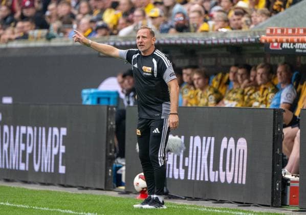Fußball, Herren, Saison 2026 2027, Testspiel, Dynamo Dresden - 1. FC Union Berlin, Trainer Mauro Lustrinelli (1. FC Union Berlin), 01.08. 2026, *** Soccer, Men s, 2026–2027 Season, Friendly Match, Dynamo Dresden vs. 1. FC Union Berlin, Coach Mauro Lustrinelli, 1. FC Union Berlin, August 1, 2026, Copyright: xMatthiasxKochx
