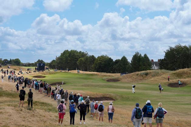 LYTHAM, ENGLAND - AUGUST 1: Jinyoung Ko (KOR) plays from the seventh fairway during Round 3 at the 50th AIG Women™s Open Championship at the Royal Lytham and St Anne™s Golf Club, Lytham on August 1, 2026 in Lancashire, England The 50th AIG Women™s Open Championship
