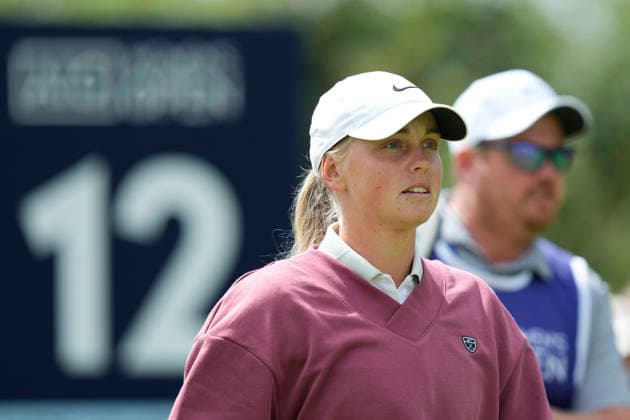 LYTHAM, ENGLAND - AUGUST 1: Maja Stark (SWE) walks from the twelfth tee during Round 3 at the 50th AIG Women™s Open Championship at the Royal Lytham and St Anne™s Golf Club, Lytham on August 1, 2026 in Lancashire, England The 50th AIG Women™s Open Championship