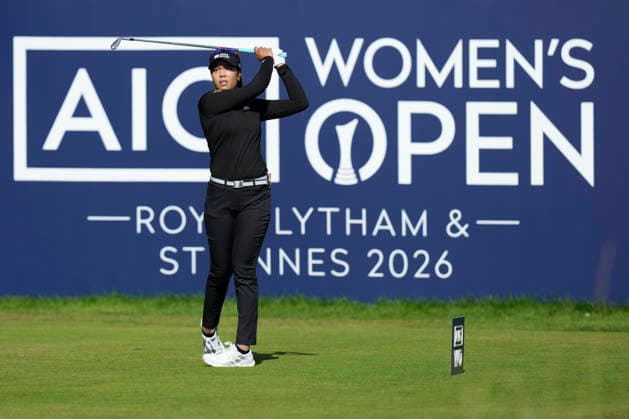 LYTHAM, ENGLAND - AUGUST 1: Patty Tavatanakit (THA) plays from the first tee during Round 3 at the 50th AIG Women™s Open Championship at the Royal Lytham and St Anne™s Golf Club, Lytham on August 1, 2026 in Lancashire, England The 50th AIG Women™s Open Championship