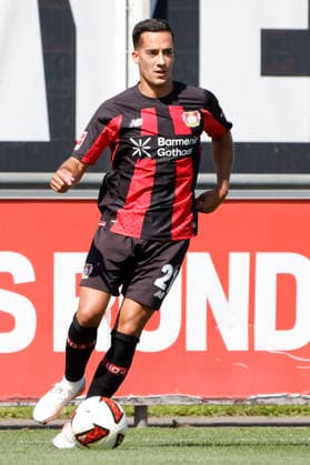 Leverkusen, Deutschland, Germany 1. Fussball Bundesliga, Saison 2026 2027 Testspiel Bayer 04 Leverkusen : Rot-Weiss Essen 3-0 am 01. 08. 2026 im Ulrich - Haberland Stadion in Leverkusen Lucas VAZQUEZ ( LEV) Photo: Norbert Schmidt, Duesseldorf *** Leverkusen, Germany, German Bundesliga, 2026–2027 season Friendly match Bayer 04 Leverkusen vs. Rot-Weiss Essen 3–0 on August 1, 2026, at Ulrich Haberland Stadium in Leverkusen Lucas VAZQUEZ LEV Photo by Norbert Schmidt, Düsseldorf