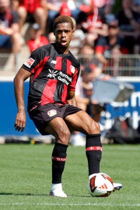 Leverkusen, Deutschland, Germany 1. Fussball Bundesliga, Saison 2026 2027 Testspiel Bayer 04 Leverkusen : Rot-Weiss Essen 3-0 am 01. 08. 2026 im Ulrich - Haberland Stadion in Leverkusen JeanuÃ«l BELOCIAN (LEV) Photo: Norbert Schmidt, Duesseldorf *** Leverkusen, Germany, German Bundesliga, 2026–2027 season Friendly match Bayer 04 Leverkusen vs. Rot-Weiss Essen 3–0 on August 1, 2026, at the Ulrich Haberland Stadium in Leverkusen Jeanuël BELOCIAN LEV Photo by Norbert Schmidt, Düsseldorf