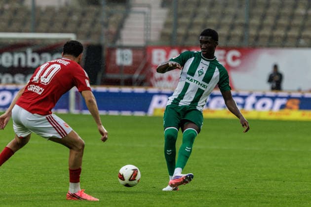 01.08.2026, GER, Testspiel, Saison 2026 2027), FC Energie Cottbus - SV Werder Bremen. Karim Coulibaly (SV Werder Bremen 31) Einzelaktion Aktion Cottbus Stadion der Freundschaft Brandenburg Deutschland *** August 1, 2026, GER, Friendly Match, 2026–2027 Season, FC Energie Cottbus vs. SV Werder Bremen, Karim Coulibaly (SV Werder Bremen), 31, Individual Play, Cottbus, Stadion der Freundschaft, Brandenburg, Germany Copyright: xnordphotoxGmbHx xTrienitzx