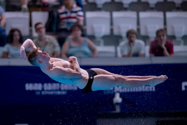 France, Paris, Centre Aquatique Olympique Metropole du Grand Paris, 01.08.2026, European Aquatics European Championships Diving, Day 2, Men™s 1m Springboard Preliminary, Jonathan Gisbert Schauer of Germany Photo by Eibner Pressefoto Tino Henschel European Aquatics European Championships Diving, Day 2, Men™s 1m Springboard Preliminary Paris *** France, Paris, Centre Aquatique Olympique Metropole du Grand Paris, August 1, 2026, European Aquatics Championships – Diving, Day 2, Men’s 1-meter Springboard Preliminary, Jonathan Gisbert Schauer of Germany Photo by Eibner Pressefoto Tino Henschel European Aquatics Championships Diving, Day 2, Men’s 1m Springboard Preliminary, Paris Copyright: xEibnerxPressefotox