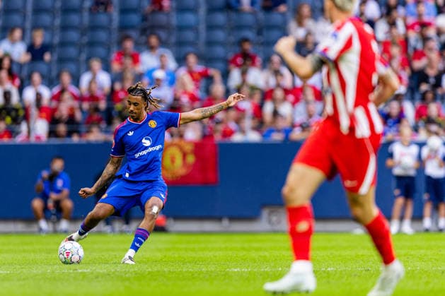 260801 Leny Yoro of Manchester United, ManU during the friendly football match between Manchester United and Atletico Madrid on August 1, 2026 in Stockholm. Photo: Caisa Rasmussen BILDBYRAN COP 353 CR0060 fotboll football soccer fotball träningsmatch friendly match manchester united atletico madrid bbeng *** 260801 Leny Yoro of Manchester United during the friendly soccer match between Manchester United and Atlético Madrid on August 1, 2026 in Stockholm. Photo by Caisa Rasmussen, BILDBYRAN COP 353 CR0060. soccer, football, training match, friendly match, Manchester United, Atlético Madrid, bbeng  Copyright: CAISAxRASMUSSEN BB260801CR020