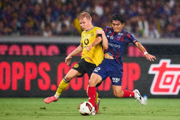 (L-R) Daniel Svensson Kento Hashimoto (FC Tokyo), AUGUST 1, 2026 - Football Soccer : International Friendly, Länderspiel, Nationalmannschaft match between FC Tokyo -1 Borussia Dortmund at MUFG STADIUM (National Stadium) in Tokyo, Japan.  aflo_339773655 KenxAsakurax