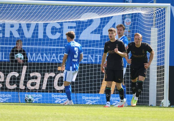 FC Hansa Rostock- Borussia Mönchengladbach Rostock 01.08.2026 Fußball Testspiel FC Hansa Rostock- Borussia Mönchengladbach 0-1 Lukas UllrichBorussia Mönchengladbach Mitte hat soeben getroffen Copyright by: Lutz Bongarts Rostock Ostseestadion Mecklenburg-Vorpommern Deutschland *** FC Hansa Rostock vs. Borussia Mönchengladbach, Rostock, August 1, 2026; Soccer Friendly: FC Hansa Rostock vs. Borussia Mönchengladbach, 0–1; Lukas Ullrich (Borussia Mönchengladbach) just scored; tford vs. FC Hansa Rostock Copyright by Lutz Bongarts Rostock Ostseestadion, Mecklenburg-Western Pomerania, Germany