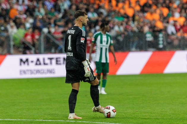 01.08.2026, GER, Testspiel, Saison 2026 2027), FC Energie Cottbus - SV Werder Bremen. Marcel Lotka (FC Energie Cottbus 1) Einzelaktion Aktion Cottbus Stadion der Freundschaft Brandenburg Deutschland *** August 1, 2026, GER, Friendly Match, 2026–2027 Season, FC Energie Cottbus vs. SV Werder Bremen, Marcel Lotka, FC Energie Cottbus 1, Solo Play, Play, Cottbus, Stadion der Freundschaft, Brandenburg, Germany Copyright: xnordphotoxGmbHx xTrienitzx