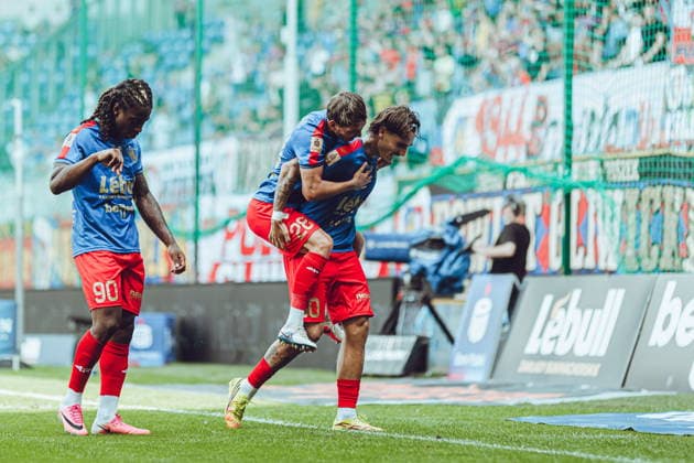 01.08.2026 Gliwice PKO Ekstraklasa sezon 2026 27 . Piast Gliwice - Wisla Krakow. N z. Hugo Valejo ( Vallejo ), radosc . Fot. Irek Dorozanski --- newspix.pl NEWSPIX.PL --- newspix.pl POLAND OUT! 