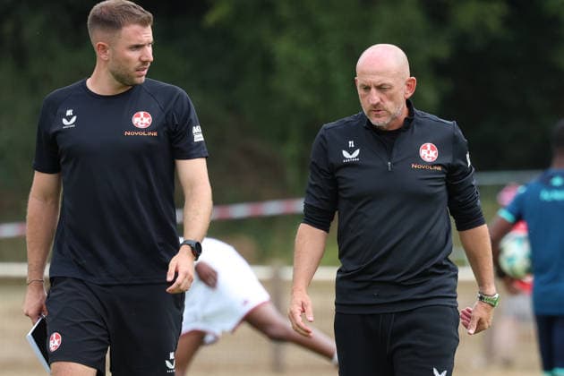 01.08.2026, xrekx, Fussball Testspiel, FC Metz - 1.FC Kaiserslautern v.l. Max Lieberknecht Co-Trainer (1.FC Kaiserslautern) Torsten Lieberknecht Trainer (1.FC Kaiserslautern) Halbzeit (DFL DFB REGULATIONS PROHIBIT ANY USE OF PHOTOGRAPHS as IMAGE SEQUENCES and or QUASI-VIDEO) Metz *** August 1, 2026, xrekx, Soccer Friendly Match, FC Metz vs. 1. FC Kaiserslautern: Max Lieberknecht, Assistant Coach of 1. FC Kaiserslautern; Torsten Lieberknecht, Head Coach of 1. FC Kaiserslautern. Halftime. DFL and DFB regulations prohibit any use of photographs as image sequences and or quasi-video Metz