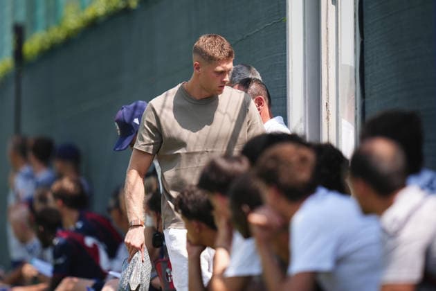 Artem Dovbyk looks on during the pre-season friendly match between Bologna FC and SC Cambuur at the Niccolo Galli Training Centre in Casteldebole, Bologna, Italy, Saturday, August 1, 2026.  Copyright: xMassimoxPaolone LaPressex