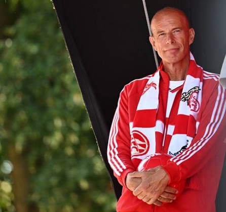 01.08.2026, xophax, Fussball 1.Bundesliga, 1.FC Koeln Saisoneröffnung beim 1.FC Köln am Rhein Energie Stadion. Mannschaft wird den Fans vorgestellt. Präsident Jörn Stobbe ( 1.FC Köln ). Köln *** August 1, 2026, xophax, Soccer, Bundesliga 1, 1. FC Köln Season opener for 1. FC Köln at the Rhein Energie Stadium; team presented to fans; President Jörn Stobbe; 1. FC Köln; Cologne