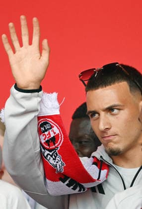01.08.2026, xophax, Fussball 1.Bundesliga, 1.FC Koeln Saisoneröffnung beim 1.FC Köln am Rhein Energie Stadion. Mannschaft wird den Fans vorgestellt. Said El Mala ( 1.FC Köln ). Köln *** August 1, 2026, xophax, Soccer, Bundesliga 1, 1. FC Köln: Season opener for 1. FC Köln at the Rhein Energie Stadium; the team is introduced to the fans; Said El Mala, 1. FC Köln, Cologne