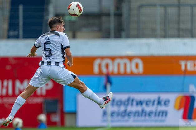 Testspiel: 1. FC Heidenheim 1846 vs. FC Ingolstadt 04; 01.08.2026 Heidenheim, GERMANY - 01. August 2027: Emre Gül (FC Ingolstadt 04, 5) beim Kopfball während dem Spiel des 14. Max Liebhaber-Pokal zwischen dem 1. FC Heidenheim 1846 e.V. und dem FC Ingolstadt 04 in der Voith-Arena. *** Friendly Match: 1 FC Heidenheim 1846 vs. FC Ingolstadt 04, August 1, 2026, Heidenheim, GERMANY August 1, 2027 Emre Gül of FC Ingolstadt 04 scores with a header during the 14th Max Liebhaber Cup match between 1 FC Heidenheim 1846 e.V. and FC Ingolstadt 04 at the Voith Arena Copyright: xBEAUTIFULxSPORTS Steinx